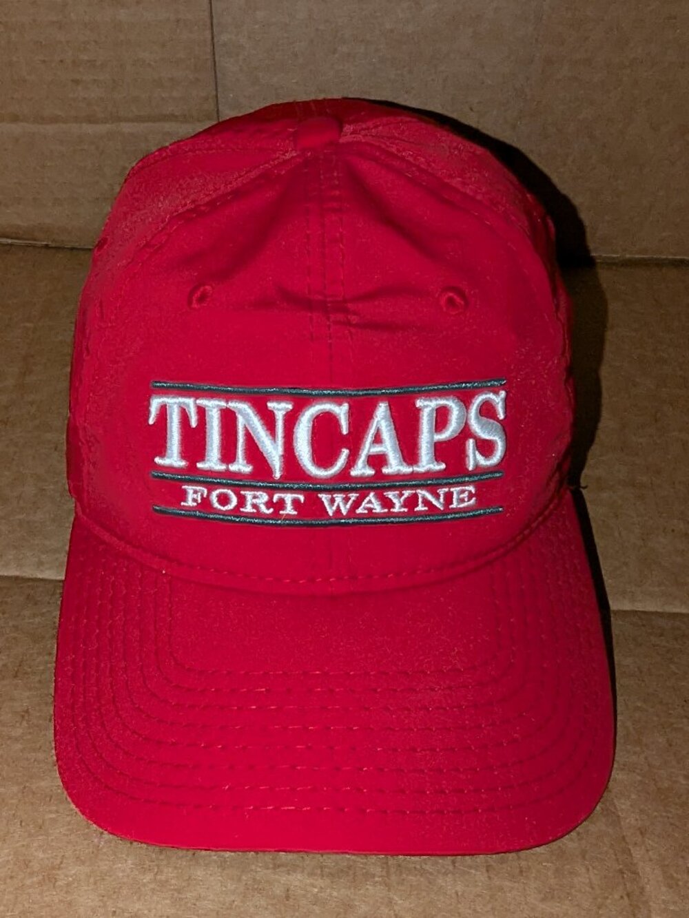 Fort Wayne TinCaps Red Adjustable Hat “The Game” MiLB Baseball Cap